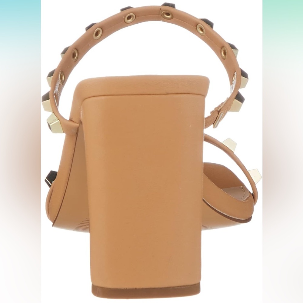 Rockstud Square Toe, Two Strap Sandal In Doe Tan.… - image 4